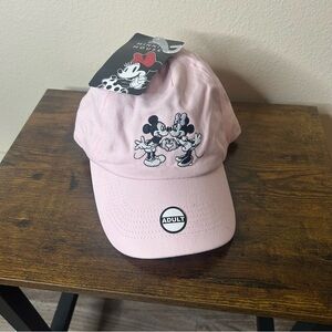 Disney Pink Cap with Mickey and Minnie Design